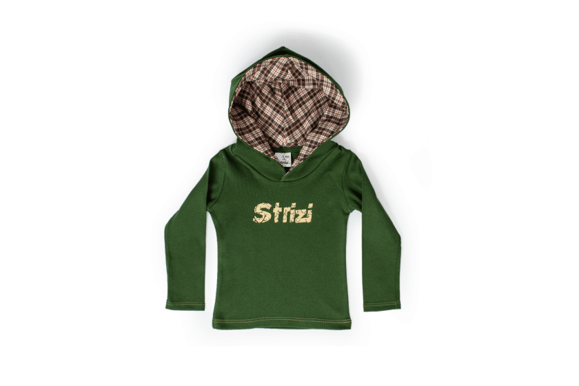 Kinder Kapuzenshirt grün - Strizi Hooded shirt green